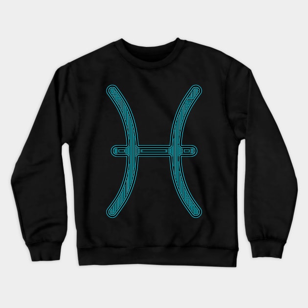 Pisces Sign Crewneck Sweatshirt by Zodiac Syndicate